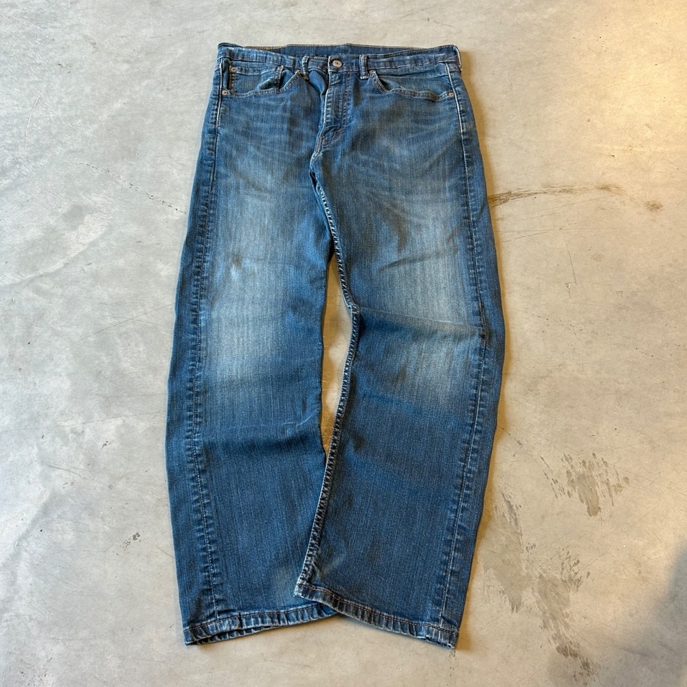 Levis 505 Regular Fit Straight Leg Blue Denim Jeans Mens 32x28 Medium Wash